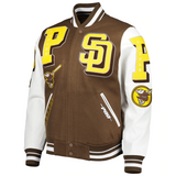 Brown San Diego Padres Pro Standard Logo Mashup Wool Varsity Heavy Jacket