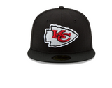 Black Kansas City Chiefs New Era Super Bowl LVII Side Patch 59FIFTY Fitted Hat