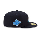 Navy Blue New York Yankees Icy Blue Bottom 1996 World Series Side Patch Bloom New Era 59Fifty Fitted