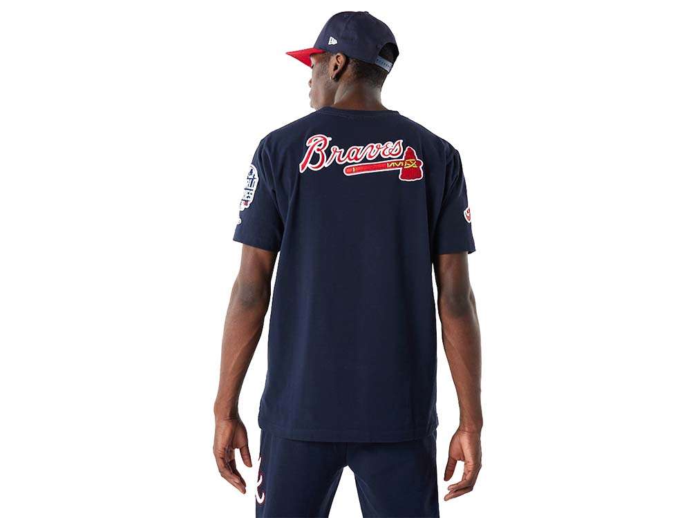Atlanta Braves New Era Navy Muscle Jersey T-Shirt