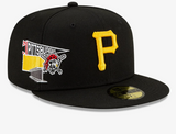 Black Pittsburgh Pirates City Patch Gray Bottom New Era 59fifty Fitted