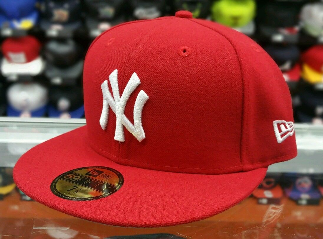 Red New Era MLB New York Yankees 59FIFTY Fitted Cap