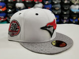 Matching New Era 5950 Toronto Blue Jays Fitted hat Cap For Jordan 5 White Cement