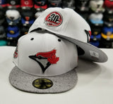 Matching New Era 5950 Toronto Blue Jays Fitted hat Cap For Jordan 5 White Cement