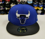 Matching New Era 59Fifty Chicago Bulls Fitted Hat for Jordan 5 Royal Blue Suede
