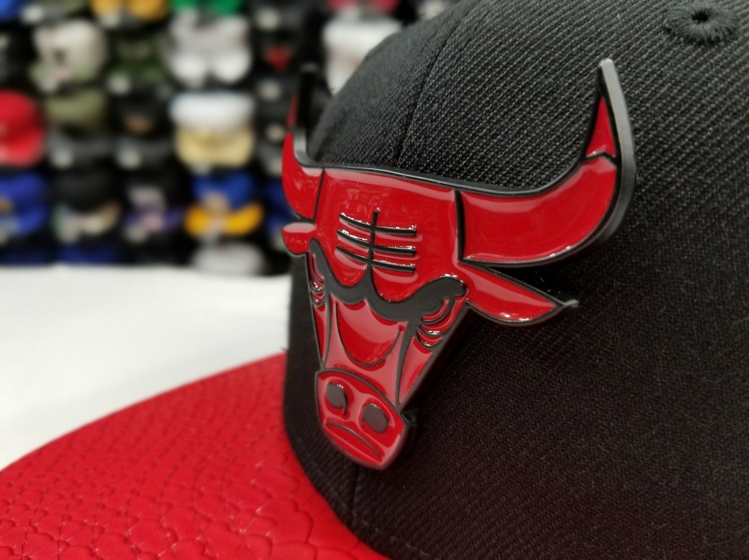 chicago bulls football helmet New Era 9Fifty NBA Chicago Bulls Black / Red Metal... – Exclusive Fitted Inc
