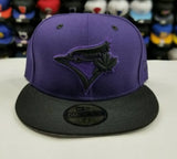 Matching New Era 59Fifty Toronto Blue Jays Fitted Hat for Nike Foamposite Eggplant Foams