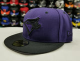 Matching New Era 59Fifty Toronto Blue Jays Fitted Hat for Nike Foamposite Eggplant Foams