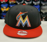 Exclusive New Era MLB Miami Marlins Black Team Color 9Fifty Snapback