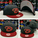 Exclusive New Era MLB Arizona Diamondback Black / Burgundy snapback hat