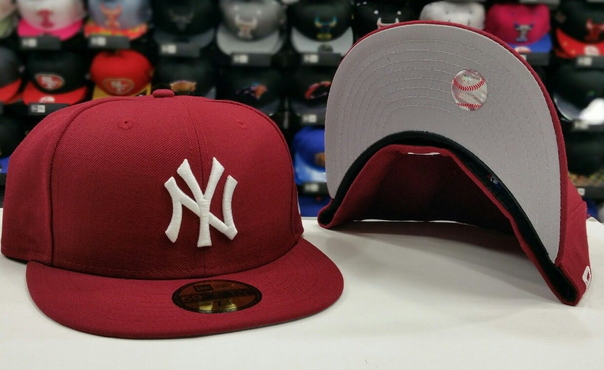 59fifty Fitted Hat New York Yankees Burgundy Cap Baseball Hat