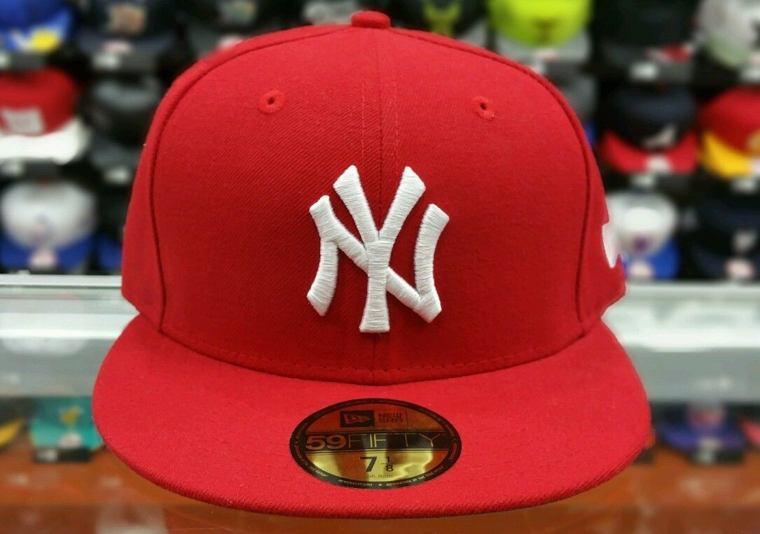 Red New York Yankees Americana Patch 59FIFTY Fitted Hat