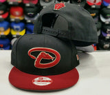 Exclusive New Era MLB Arizona Diamondback Black / Burgundy snapback hat