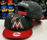 Exclusive New Era MLB Miami Marlins Black / Red 9Fifty Snapback