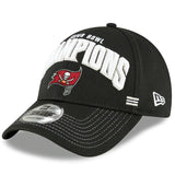 Tampa Bay Buccaneers New Era Black Super Bowl LV Champions Locker Room 9FORTY Adjustable Hat