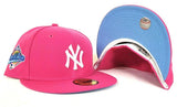 Bright Pink New York Yankees Icy Blue Bottom 1996 World Series New Era 59Fifty Fitted