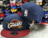 New Era NBA Team Color Navy Burgundy Cleveland Cavaleirs 9Fifty Snapback Hat