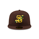 Brown San Diego padres Soft yellow Bottom National League Side Patch Bloom New Era 59Fifty Fitted