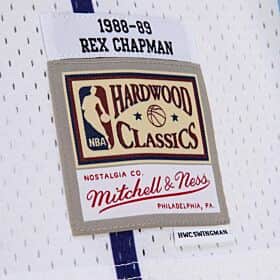 Mitchell & Ness Men's 1992 Charlotte Hornets Larry Johnson #2 White Hardwood Classics Swingman Jersey, XL