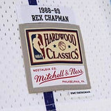 Charlotte Hornets Rex Chapman Mitchell & Ness White 1988-89 Hardwood Classics Swingman Jersey