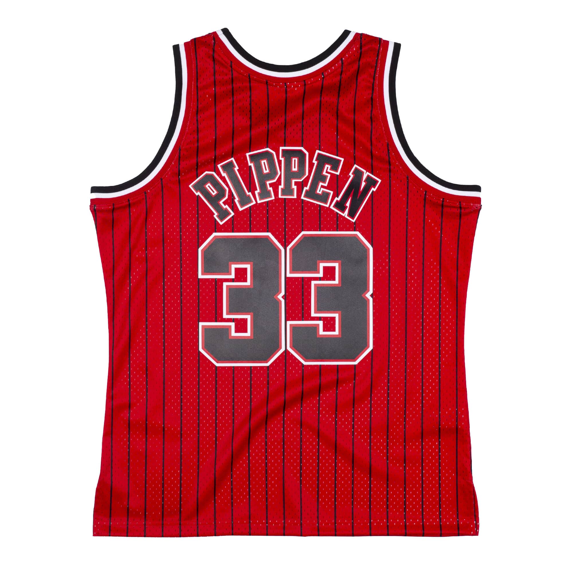 Shop Mitchell & Ness Chicago Bulls Cal Scottie Pippen Pullover Short Sleeve  Jersey NNMPSC19040CBU-SCAR red