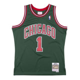 Chicago Bulls 2008-09 Derrick Rose Mitchell & Ness Green Swingman Jersey