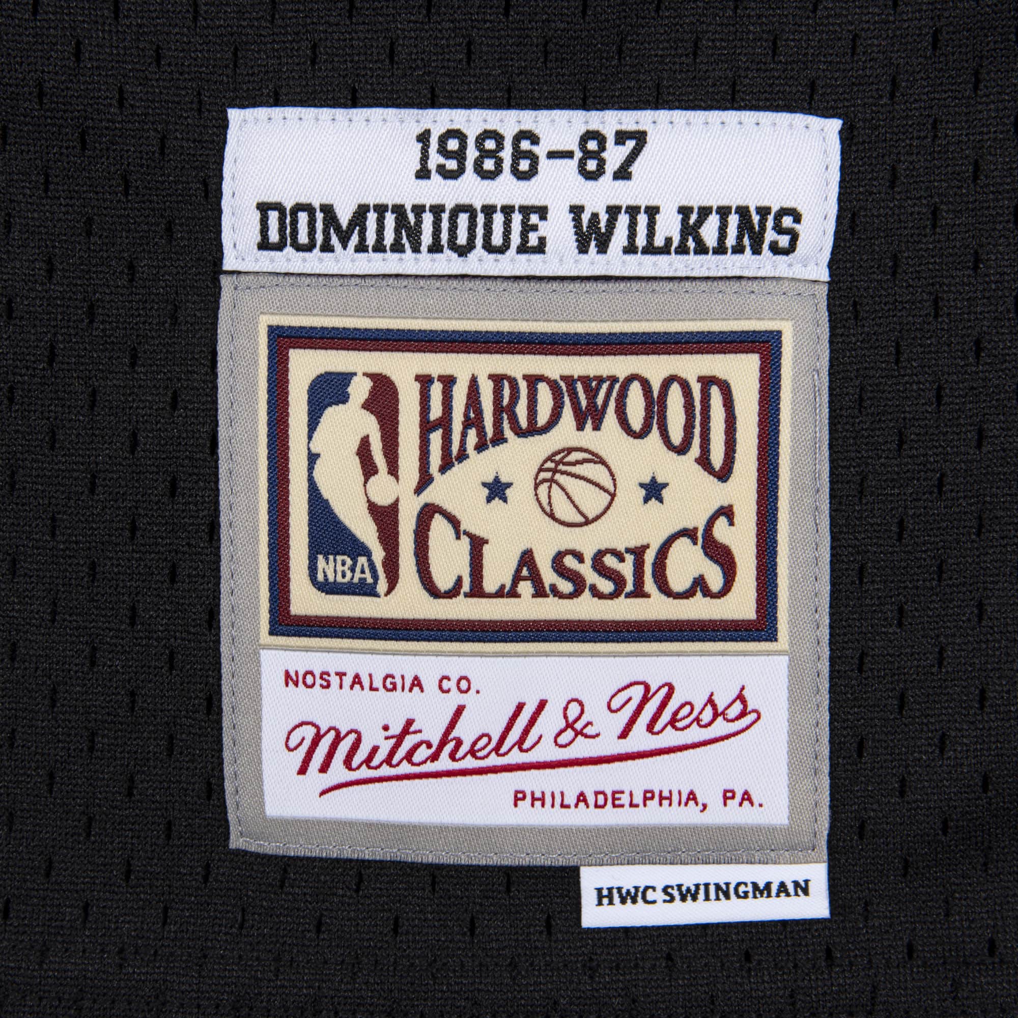 Men's Mitchell & Ness Dominique Wilkins Gold Atlanta Hawks 75th Anniversary 1986/87 Hardwood Classics Swingman Jersey Size: Medium