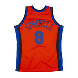 New York Knicks 1998-99 Latrell Sprewell Mitchell & Ness Navy Swingman Jersey
