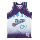 Utah Jazz Road 1996-97 John Stockton Mitchell & Ness Purple Swingman Jersey
