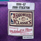 Utah Jazz Road 1996-97 John Stockton Mitchell & Ness Purple Swingman Jersey