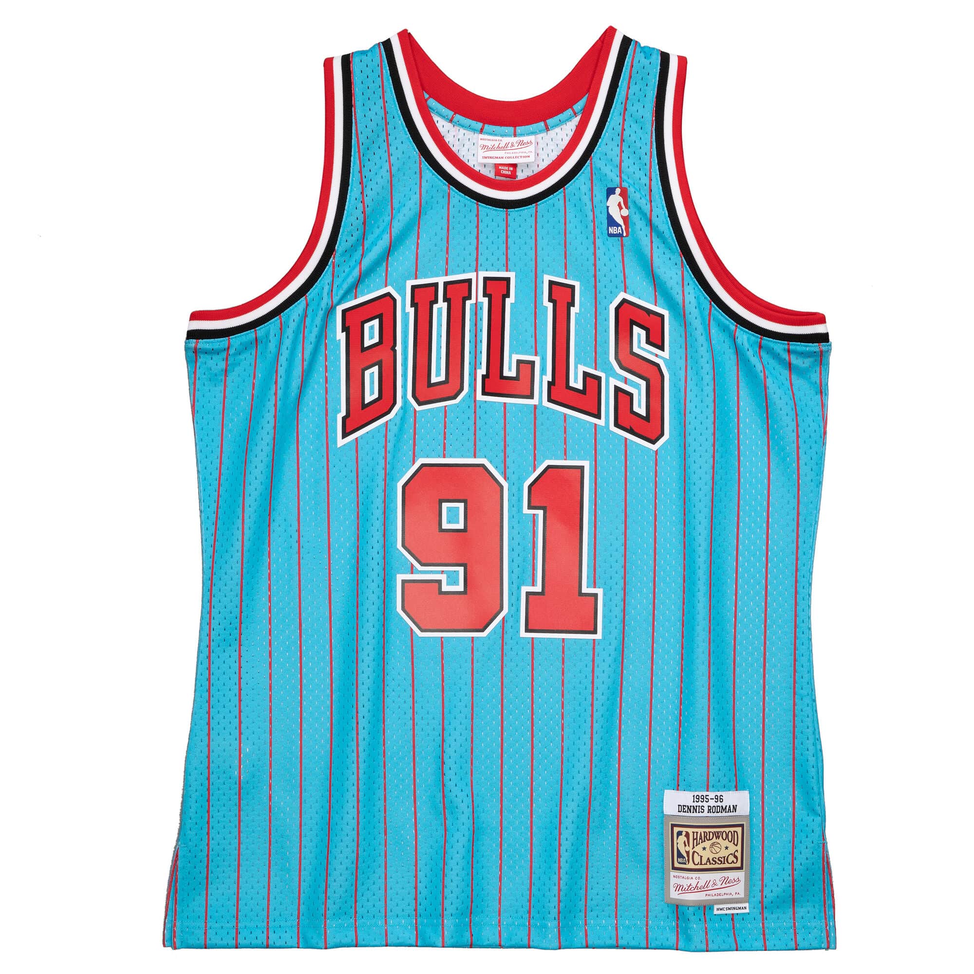 Dennis Rodman Chicago Bulls Pinstripe NBA Swingman Jersey