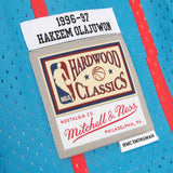 Houston Rockets 1996-97 Hakeem Olajuwon Mitchell & Ness Blue Swingman Jersey