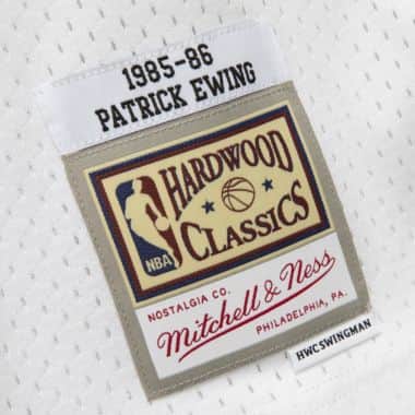 Men's Mitchell & Ness Patrick Ewing Platinum New York Knicks 1985-86  Hardwood Classics 75th Anniversary Swingman Jersey