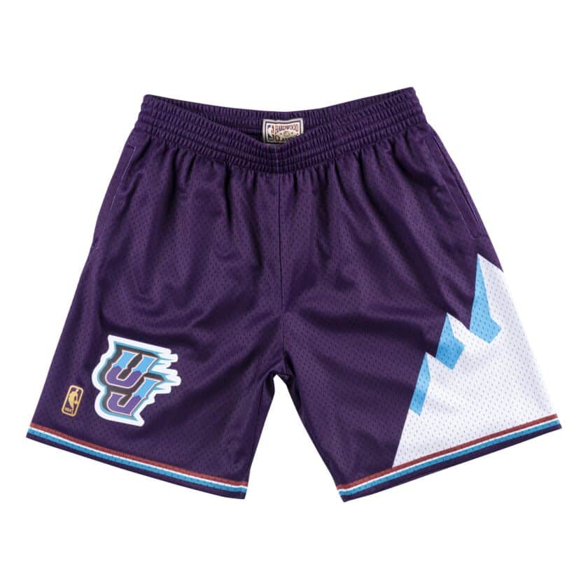 Utah Jazz 1996 - 97 Mitchell & Ness Purple Swingman Shorts