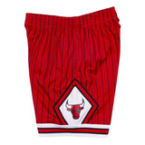 Chicago Bulls Mitchell & Ness Red Pinstripe 1995 Swingman Shorts