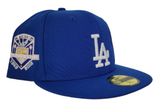 Royal Blue Los Angeles Dodgers Pink Bottom 50th Anniversary Palm Tree New Era 59Fifty Fitted