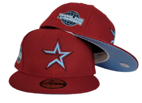 Houston Astros Burgundy Icy Blue Bottom 2005 World Series New Era 59Fifty Fitted