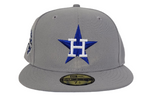 Grey Houston Astros Royal Blue Bottom 1986 All Star Game Side Patch New Era 59Fifty Fitted