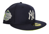 Navy Glow In The Dark New York Yankees Apple Green Bottom 1999 World Series New Era 59Fifty Fitted