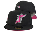Black Florida Marlins Fusion Pink Bottom 1993 Inaugural Side Patch New Era 59Fifty Fitted