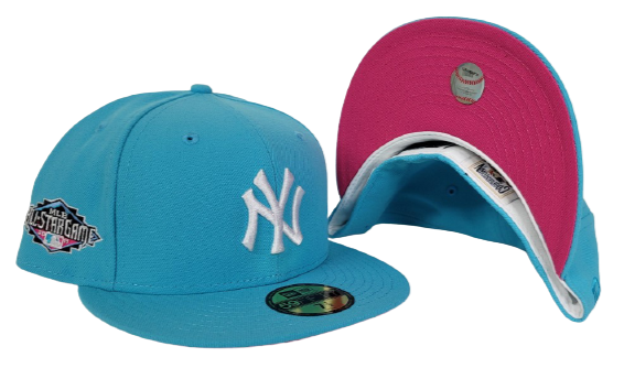 Vice Blue New York Yankees Fusion Pink Bottom 2011 All Star Game Side Patch New Era 59Fifty Fitted