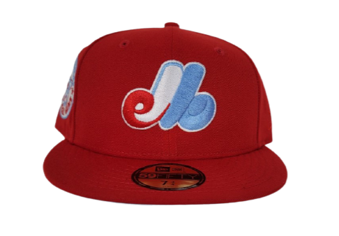 Red Montreal Expos Icy Blue Bottom 1982 All Star Game Side patch New Era 59Fifty Fitted