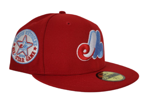 Red Montreal Expos Icy Blue Bottom 1982 All Star Game Side patch New Era 59Fifty Fitted