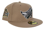 Tan Los Angeles Angels Dark green Bottom 40th Season Side Patch New Era 59Fifty Fitted