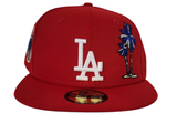 Red Los Angeles Dodgers Royal Blue Bottom State Map Palm Tree New Era 59Fifty Fitted