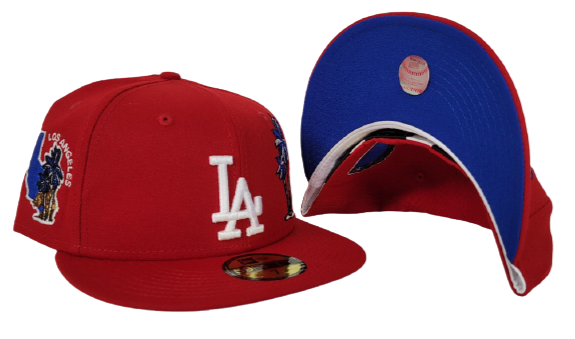 Red Los Angeles Dodgers Royal Blue Bottom State Map Palm Tree New Era ...