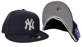 Swarovski Crystal Navy Blue New York Yankees 1998 World Series Side patch New Era 59Fifty Fitted