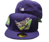 Purple Los Angeles Angels Apple green Bottom 40th Season Side Patch New Era 59Fifty Fitted