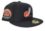 Black Montreal Expos Orange Bottom 35th Anniversary Side patch New Era 59Fifty Fitted