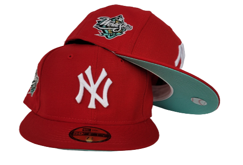 Red New York Yankees Mint Green Bottom 1998 World Series New Era 59Fifty Fitted